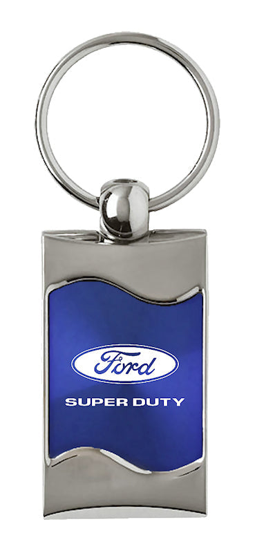 Ford Super Duty Rectangular Wave Key Fob - Blue