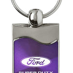 Ford Super Duty Rectangular Wave Key Fob - Purple