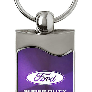 Ford Super Duty Rectangular Wave Key Fob - Purple