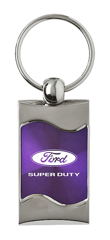 Ford Super Duty Rectangular Wave Key Fob - Purple