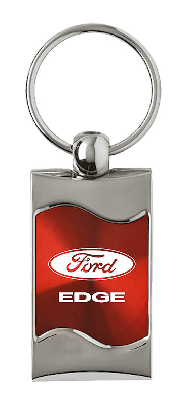 Ford Edge Rectangular Wave Key Fob - Red