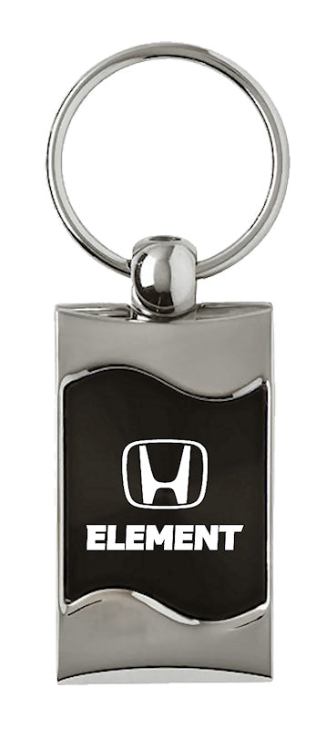 Honda Element Rectangular Wave Key Fob - Black