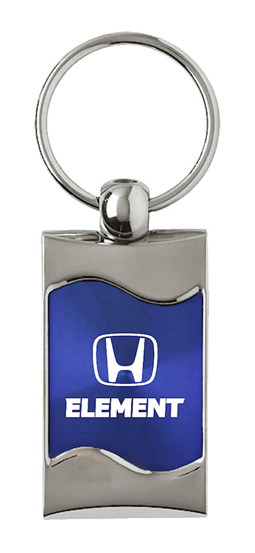 Honda Element Rectangular Wave Key Fob - Blue