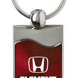 Honda Element Rectangular Wave Key Fob - Burgundy