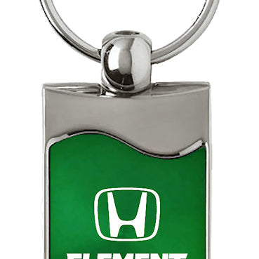 Honda Element Rectangular Wave Key Fob - Green