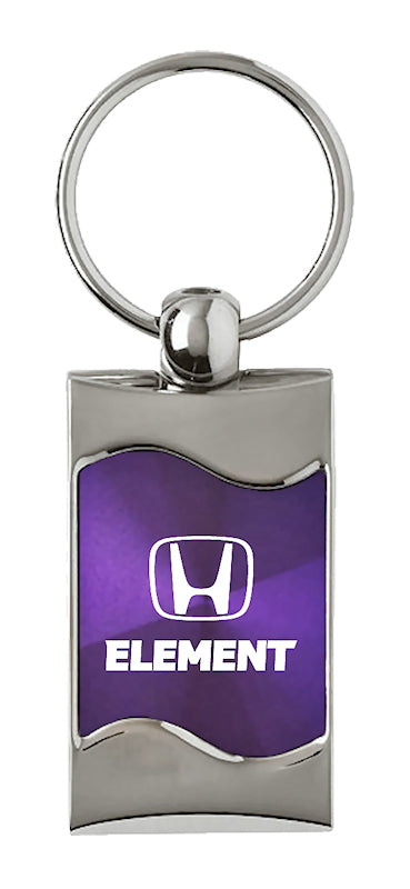 Honda Element Rectangular Wave Key Fob - Purple