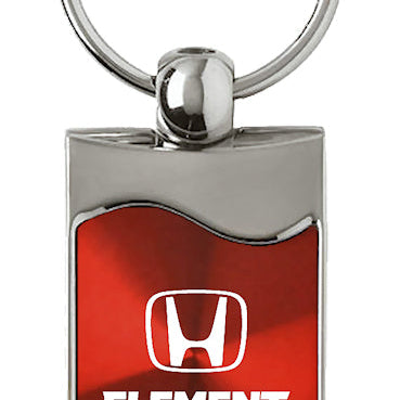 Honda Element Rectangular Wave Key Fob - Red