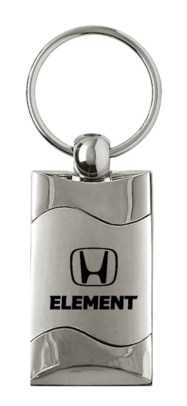 Honda Element Rectangular Wave Key Fob - Silver