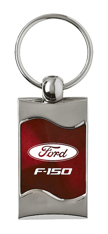 Ford F-150 Rectangular Wave Key Fob - Burgundy