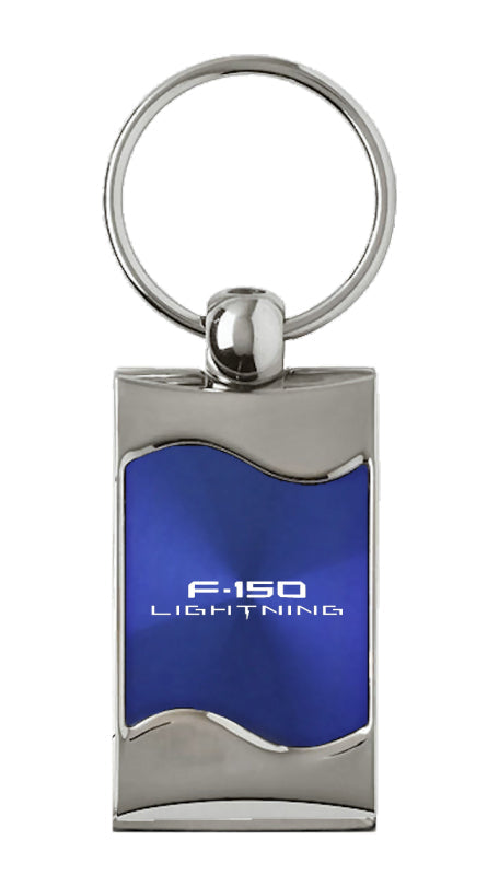 Ford F-150 Lightning Rectangular Wave Key Fob - Blue