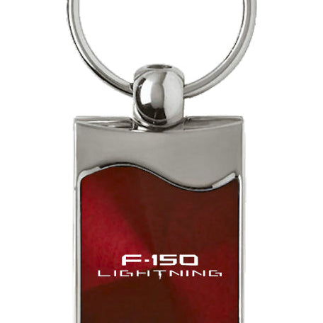 Ford F-150 Lightning Rectangular Wave Key Fob - Burgundy