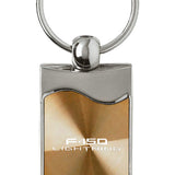 Ford F-150 Lightning Rectangular Wave Key Fob - Gold