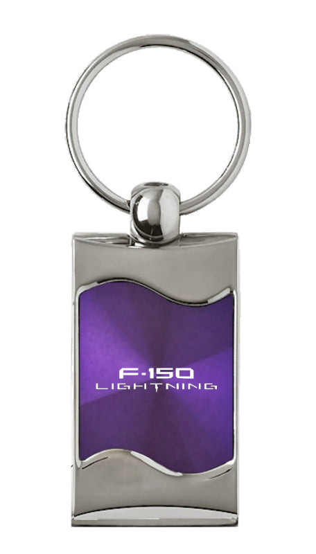 Ford F-150 Lightning Rectangular Wave Key Fob - Purple