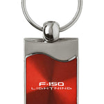 Ford F-150 Lightning Rectangular Wave Key Fob - Red