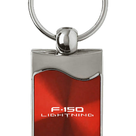 Ford F-150 Lightning Rectangular Wave Key Fob - Red