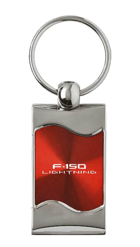 Ford F-150 Lightning Rectangular Wave Key Fob - Red