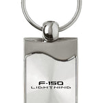 Ford F-150 Lightning Rectangular Wave Key Fob - Silver