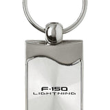 Ford F-150 Lightning Rectangular Wave Key Fob - Silver