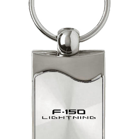 Ford F-150 Lightning Rectangular Wave Key Fob - Silver