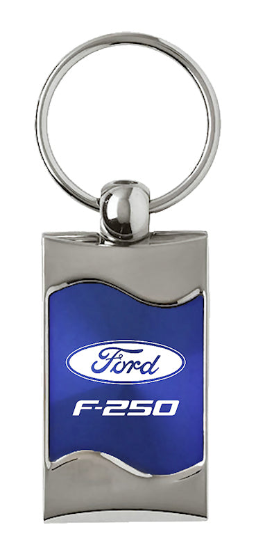 Ford F-250 Rectangular Wave Key Fob - Blue