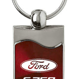 Ford F-250 Rectangular Wave Key Fob - Burgundy