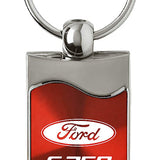 Ford F-250 Rectangular Wave Key Fob - Red