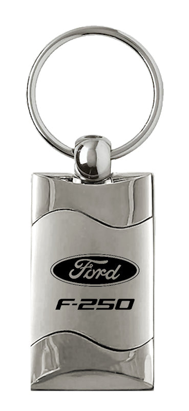 Ford F-250 Rectangular Wave Key Fob - Silver