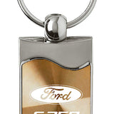 Ford F-350 Rectangular Wave Key Fob - Gold