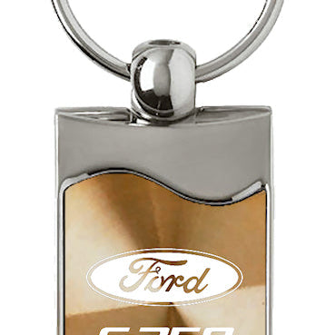 Ford F-350 Rectangular Wave Key Fob - Gold