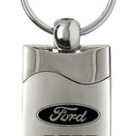 Ford F-350 Rectangular Wave Key Fob - Silver