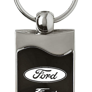 Ford Fiesta Rectangular Wave Key Fob - Black