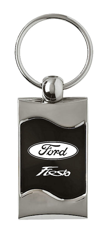 Ford Fiesta Rectangular Wave Key Fob - Black