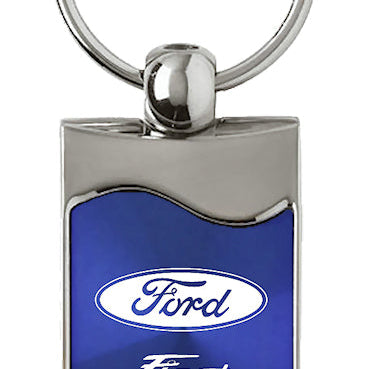 Ford Fiesta Rectangular Wave Key Fob - Blue