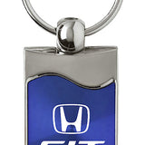 Honda Fit Rectangular Wave Key Fob - Blue