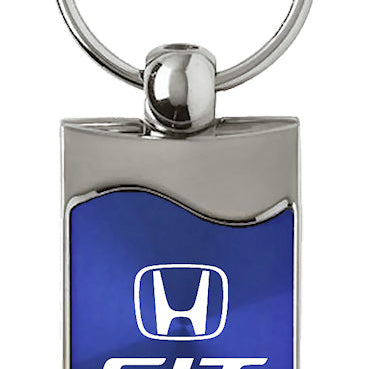 Honda Fit Rectangular Wave Key Fob - Blue