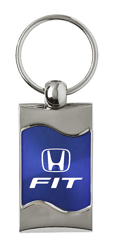 Honda Fit Rectangular Wave Key Fob - Blue