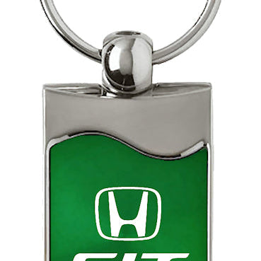 Honda Fit Rectangular Wave Key Fob - Green