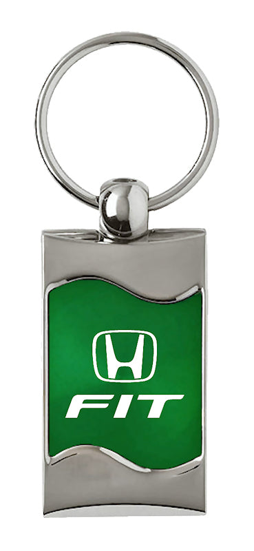 Honda Fit Rectangular Wave Key Fob - Green