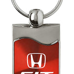 Honda Fit Rectangular Wave Key Fob - Red