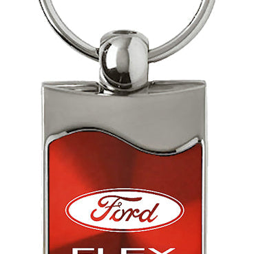 Ford Flex Rectangular Wave Key Fob - Red