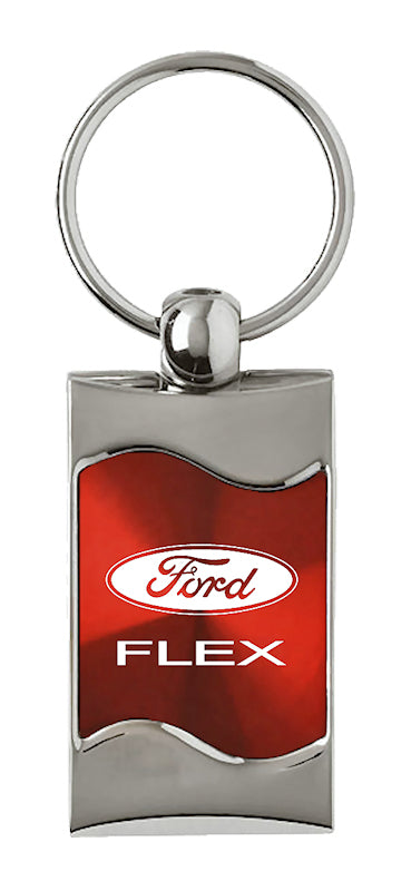 Ford Flex Rectangular Wave Key Fob - Red