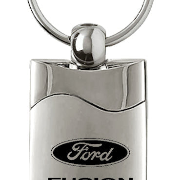 Ford Fusion Rectangular Wave Key Fob - Silver