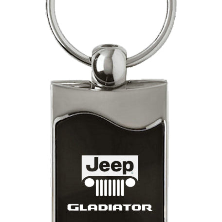 Jeep Gladiator Rectangular Wave Key Fob - Black