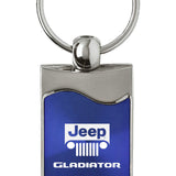 Jeep Gladiator Rectangular Wave Key Fob - Blue