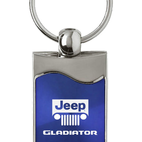 Jeep Gladiator Rectangular Wave Key Fob - Blue