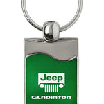 Jeep Gladiator Rectangular Wave Key Fob - Green