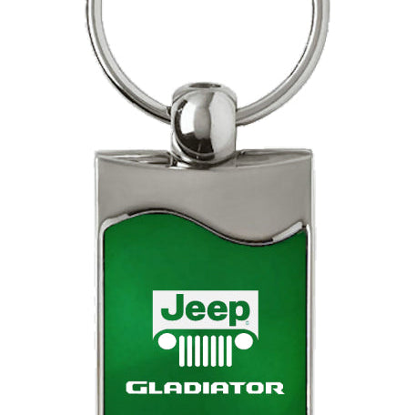 Jeep Gladiator Rectangular Wave Key Fob - Green