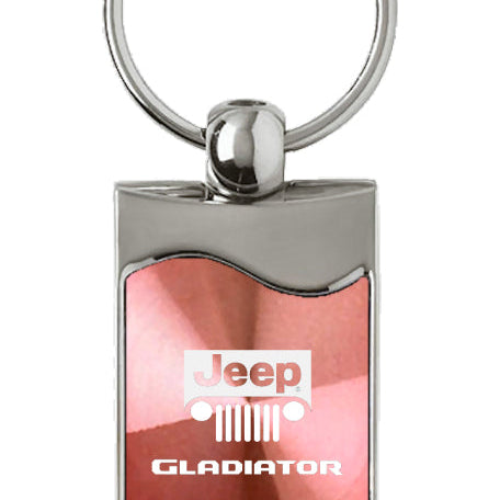 Jeep Gladiator Rectangular Wave Key Fob - Pink