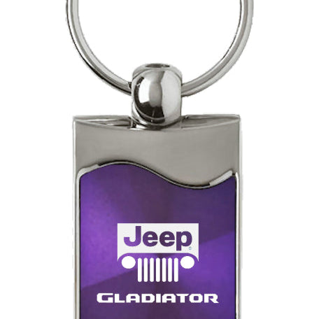 Jeep Gladiator Rectangular Wave Key Fob - Purple