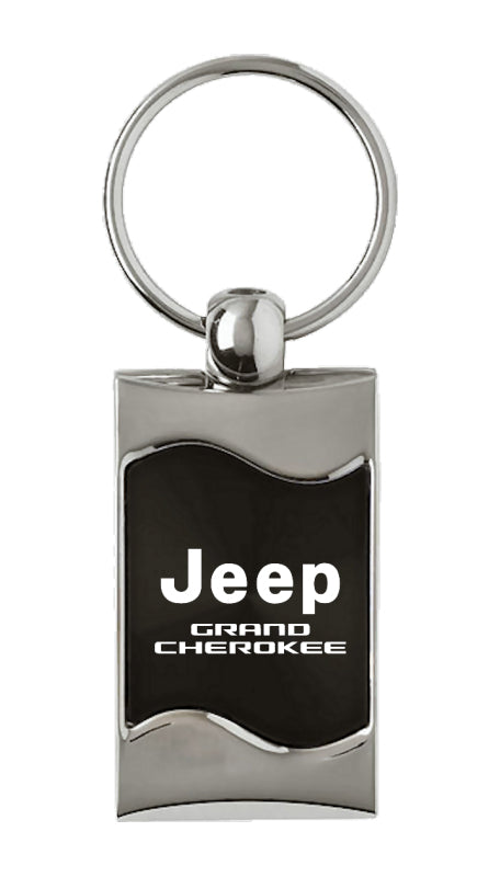 Jeep Grand Cherokee Rectangular Wave Key Fob - Black